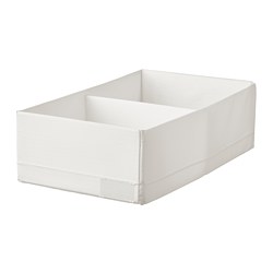 STUK - Box with compartments, white, 20x34x10 cm