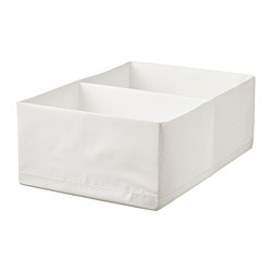 STUK - Box with compartments, white, 34x51x18 cm