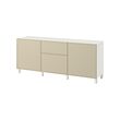 BESTÅ - Storage combination with drawers, Krukmakare beige/Stubbarp white, 180x42x74 cm