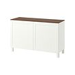 BESTÅ - Storage combination with doors, white/Pipmakare white, 120x42x75 cm