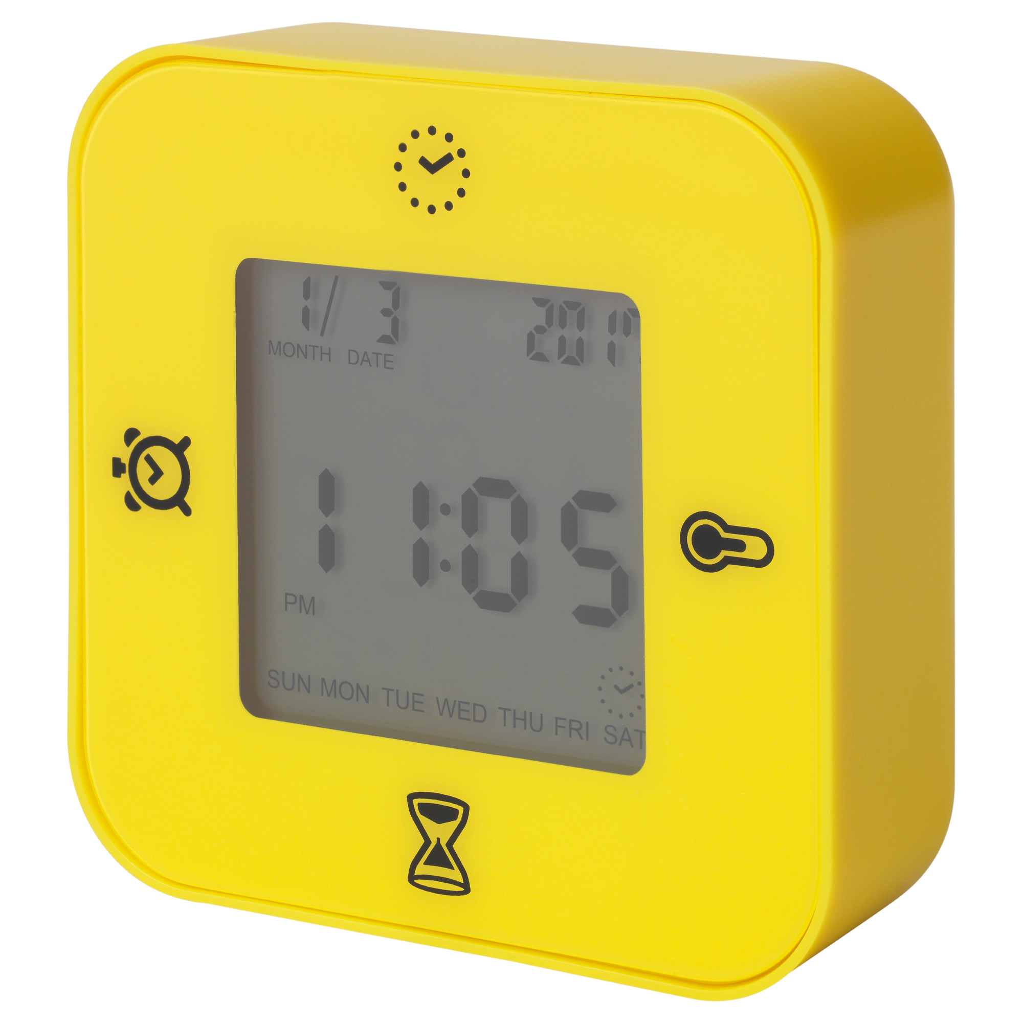 KLOCKIS Jam/termometer/alarm/pengatur Waktu, Kuning | IKEA Indonesia