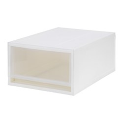 SOPPROT - Pull-out storage unit, transparent white, 34x46x20.5 cm