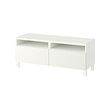 BESTÅ - TV bench with drawers, white/Förvaltare white, 120x42x48 cm