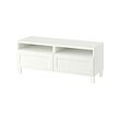 BESTÅ - TV bench with drawers, white/Pipmakare white, 120x42x48 cm