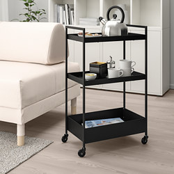 NISSAFORS - Trolley, black, 50.5x30x83 cm