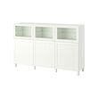 BESTÅ - Storage combination with doors, white/Pipmakare white, 180x42x112 cm
