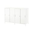 TROTTEN - Cabinet with sliding doors, white, 160x110 cm