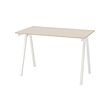 TROTTEN - Desk, beige/white, 120x70 cm