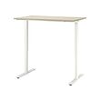 TROTTEN - Desk sit/stand, beige/white, 120x70 cm