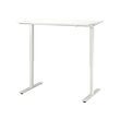 TROTTEN - Meja duduk/berdiri, putih, 120x70 cm