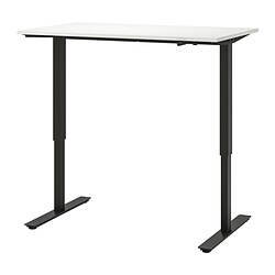 TROTTEN - Desk sit/stand, white/anthracite, 120x70 cm
