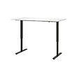 TROTTEN - Desk sit/stand, white/anthracite, 160x80 cm