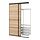 BOAXEL/SKYTTA - reach-in wardrobe with sliding door, black double sided/Mehamn white stained oak effect, 152x65x240 cm | IKEA Indonesia - PE913536_S1