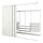 BOAXEL/SKYTTA - lemari pakaian dengan pintu geser, putih/Tjörhom putih, 301x115x240 cm | IKEA Indonesia - PE913538_S1