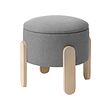 FÖRLUNDA - Pouffe, dengan penyimpanan/Tonerud abu-abu