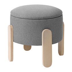 FÖRLUNDA - Pouffe, with storage/Tonerud grey