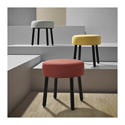 MÖRTFORS - Pouffe, Diseröd abu-abu, 47x47 cm