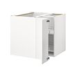 METOD - Corner base cabinet with carousel, white/Veddinge white, 88x88x80 cm