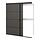 BOAXEL/SKYTTA - reach-in wardrobe with sliding door, black double sided/Mehamn dark grey, 177x65x205 cm | IKEA Indonesia - PE913546_S1