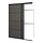 BOAXEL/SKYTTA - reach-in wardrobe with sliding door, black double sided/Mehamn dark grey, 177x65x240 cm | IKEA Indonesia - PE913545_S1