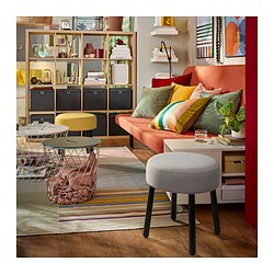 MÖRTFORS - Pouffe, Diseröd abu-abu, 47x47 cm