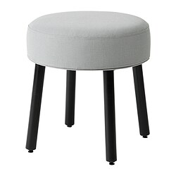 MÖRTFORS - Pouffe, Diseröd abu-abu, 47x47 cm