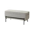 VALTORP - Bench, with storage/Viarp beige/brown, 103 cm