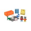 HUSET - Dollhouse furniture and figures, living room/kitchen multicolour