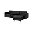 LANDSKRONA - 3-seat sofa, with chaise longue/Grann/Bomstad black/wood
