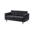 LANDSKRONA - Two-seat sofa, Grann/Bomstad black/wood