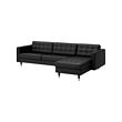 LANDSKRONA - 4-seat sofa, with chaise longue/Grann/Bomstad black/wood