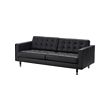 LANDSKRONA - Sofa 3 dudukan, Grann/Bomstad hitam/kayu