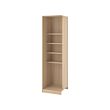 PAX - Add-on corner unit with 4 shelves, white stained oak effect, 53x58x201 cm