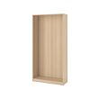 PAX - wardrobe frame, white stained oak effect, 100x35x201 cm | IKEA Indonesia - PE733038_S2