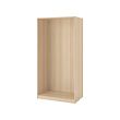 PAX - rangka lemari pakaian, efek kayu oak diwarnai putih, 100x58x201 cm | IKEA Indonesia - PE733039_S2
