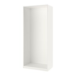 PAX - Rangka lemari pakaian, putih, 100x58x236 cm