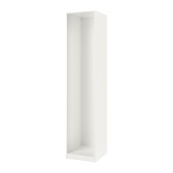 PAX - Rangka lemari pakaian, putih, 50x58x236 cm