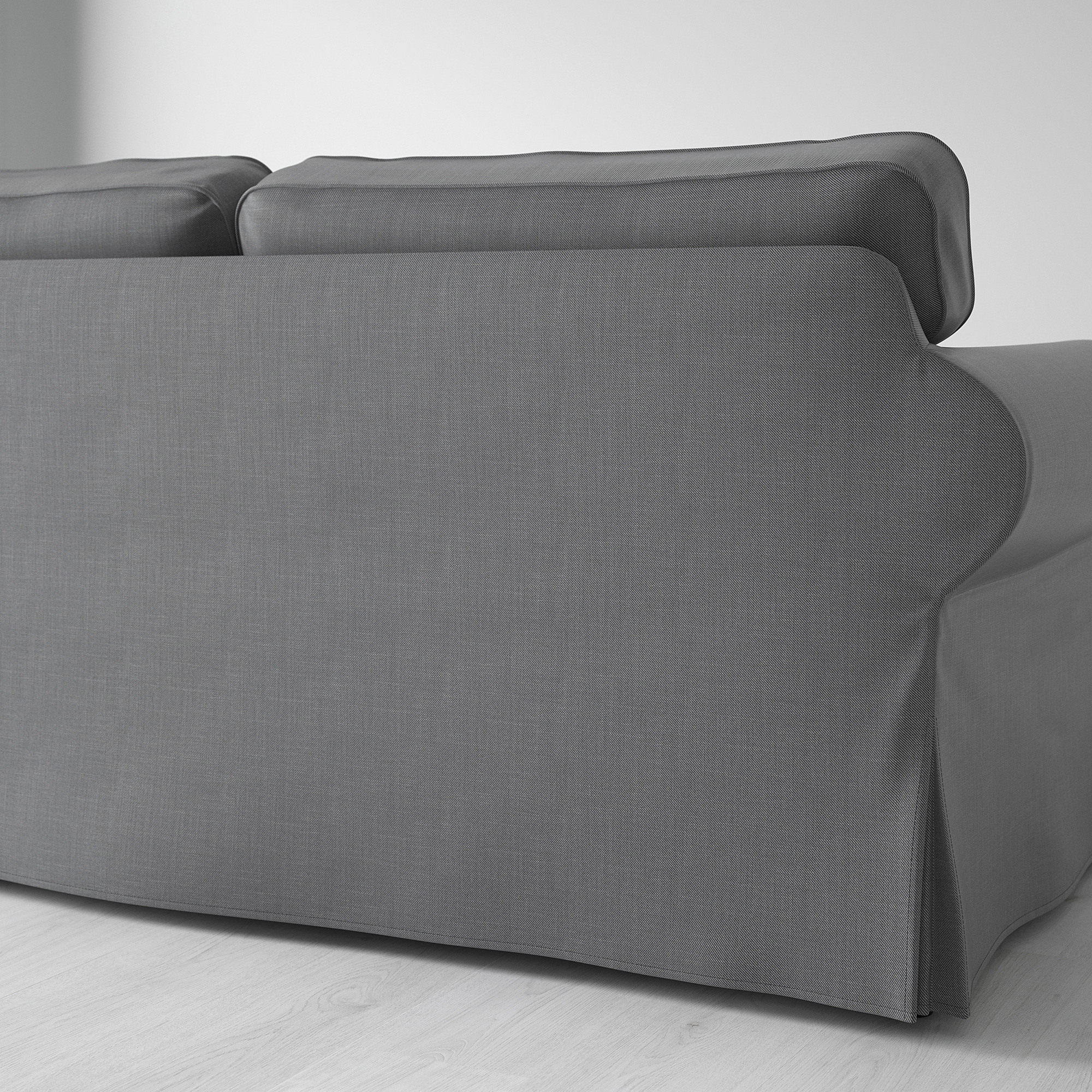 EKTORP 3seat sofa, with chaise longue/Nordvalla dark grey IKEA Indonesia