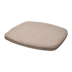 ÄLVGRÄSMAL - Chair pad, beige, 32.6/31.3x33x3 cm