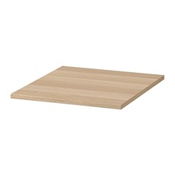 KOMPLEMENT - Rak, efek kayu oak diwarnai putih, 50x58 cm