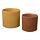 DAKSJUS - set 2 buah pot, kuning-cokelat | IKEA Indonesia - PE913688_S1