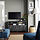 BESTÅ - meja TV dengan pintu, abu-abu tua/Bergsviken/Stubbarp hitam, 120x42x74 cm | IKEA Indonesia - PE913748_S1