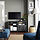 BESTÅ - meja TV dengan pintu, abu-abu tua/Bergsviken/Stubbarp hitam, 120x42x74 cm | IKEA Indonesia - PE913749_S1