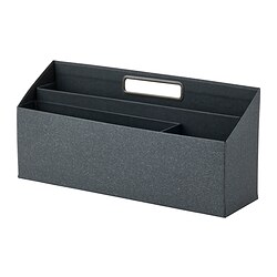 TJOG - Pengatur meja kerja, abu-abu tua, 34x16 cm