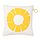 BRÖGGAN - cushion cover, in/outdoor, white/yellow, 50x50 cm | IKEA Indonesia - PE913787_S1