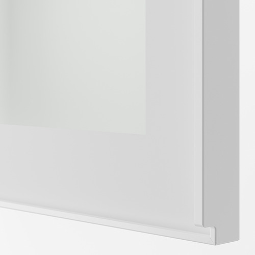 METOD wall cab horizontal w 2 glass doors