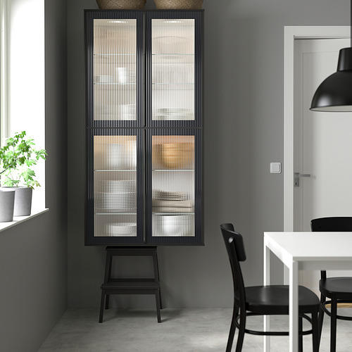 METOD kabinet dinding dg rak/2 pintu kaca