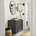 BESTÅ - storage combination with doors, dark grey Bergsviken/Ösarp/black marble effect, 120x42x74 cm | IKEA Indonesia - PE913852_S1