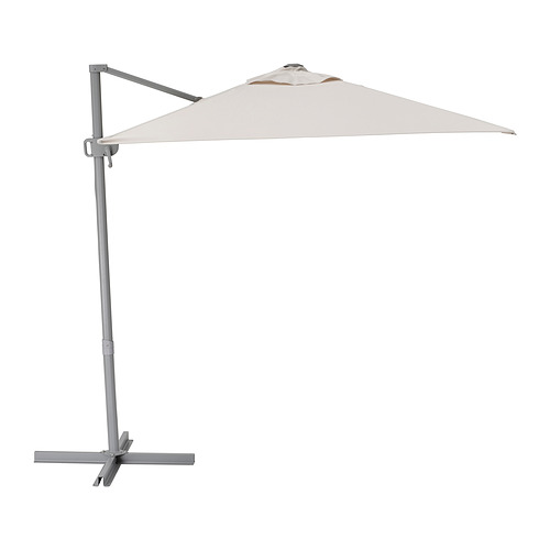 SVALÖN parasol, hanging, light grey-beige, 300x200 cm | IKEA Indonesia