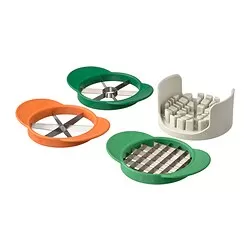 UPPFYLLD - Pemotong buah, set isi 4, warna campuran